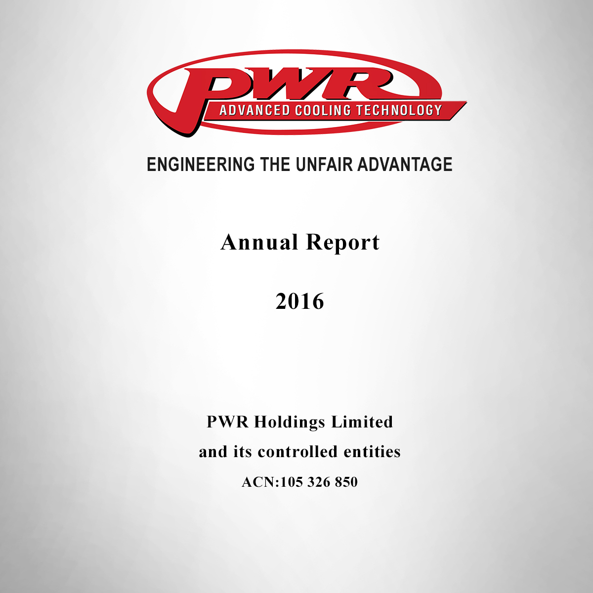 2016 PWR Advanced Cooling Technology Annual Report